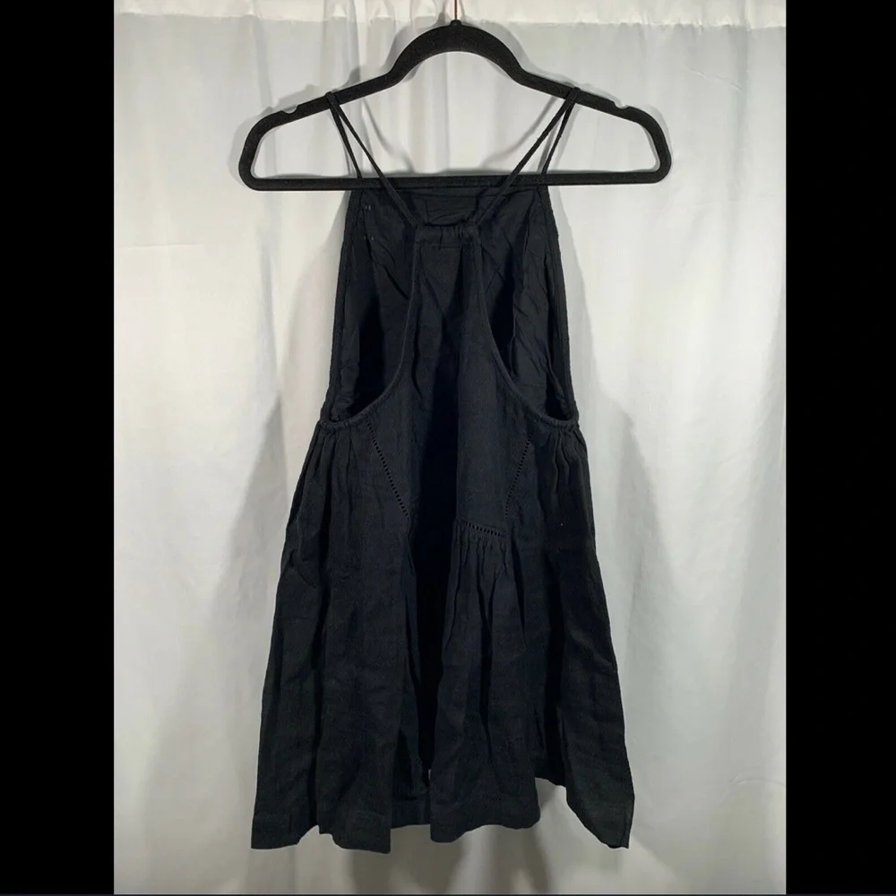 NWT $128 Free People Skipping Stones Tunic Dress Black [ Small ]‎ #110